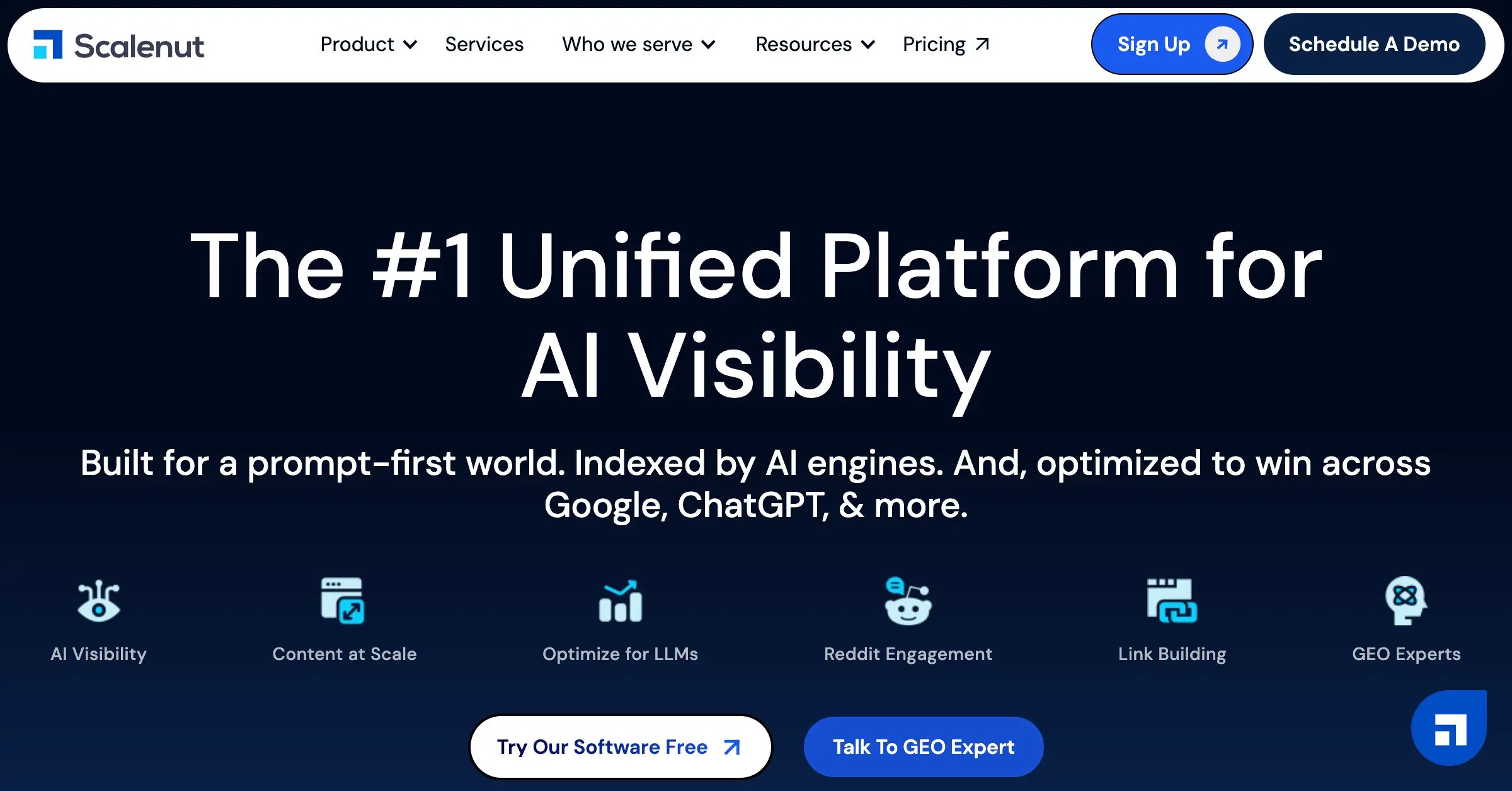 Scalenut landing page
