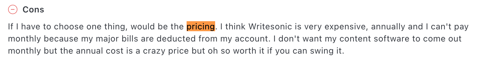Writesonic pricing review 1